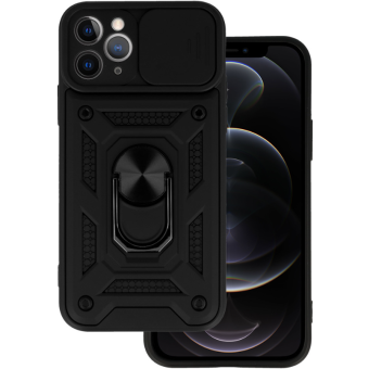 Odolné puzdro na Apple iPhone 14 Camshield Ring Armor čierne