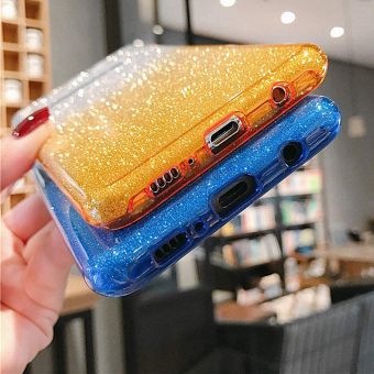 Silikónové puzdro na Samsung Galaxy A14 5G A146 Shine Bling čierno-strieborné