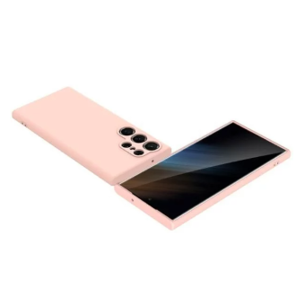 Silikónové puzdro na Samsung Galaxy S23 Ultra 5G S918 Silicone TPU ružové