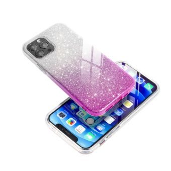 Silikónové puzdro na Samsung Galaxy A34 5G A346 Shine Bling ružovo-strieborné