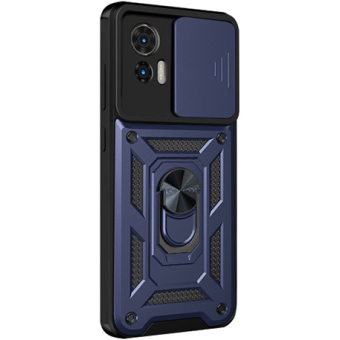 Odolné puzdro na Motorola Edge 30 Neo 5G Tech-Protect Camshield Ring Armor modré