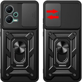 Odolné puzdro na Xiaomi Redmi Note 12 Pro/Poco X5 pro 5G Tech-Protect Camshield Ring Armor čierne