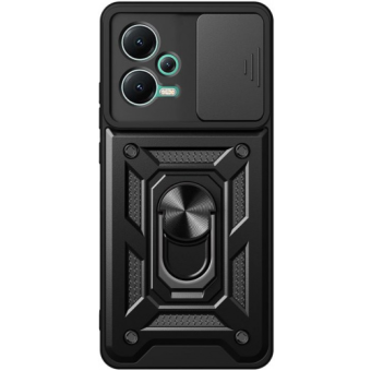 Odolné puzdro na Xiaomi Redmi Note 12 Pro/Poco X5 pro 5G Tech-Protect Camshield Ring Armor čierne