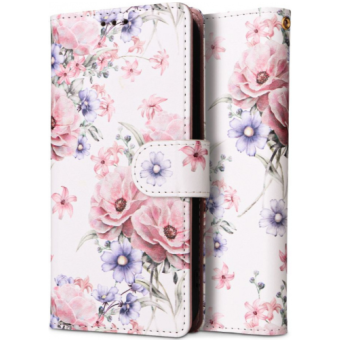 Diárové puzdro na Xiaomi Redmi Note 12 5G/Poco X5 5G Tech-Protect Wallet Blossom Flower
