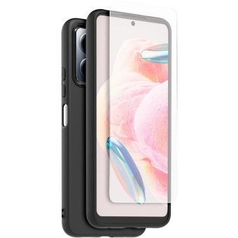Set puzdro a sklo Xiaomi na Xiaomi Redmi Note 12 LTE Made for Xiaomi TPU + Glass čierne