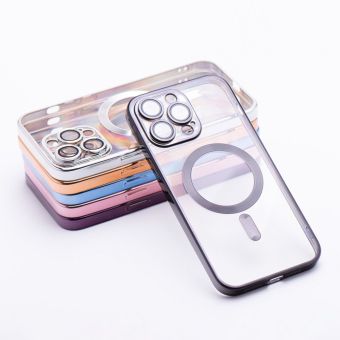 Silikónové puzdro na Apple iPhone 12 Pro Max Electro Mag čierne
