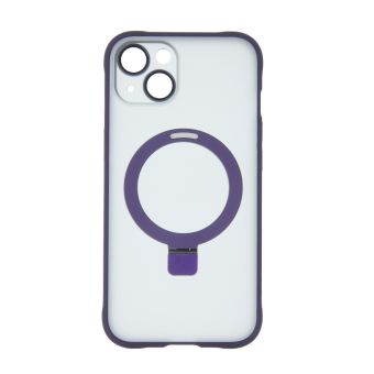 Plastové puzdro na Apple iPhone 14 Pro Mag Ring fialové