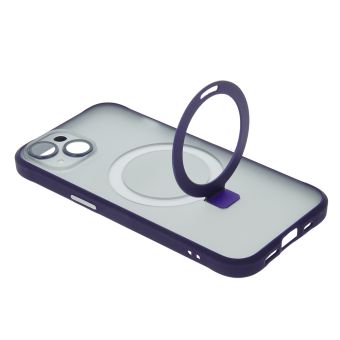 Plastové puzdro na Apple iPhone 12 Pro Max Mag Ring fialové