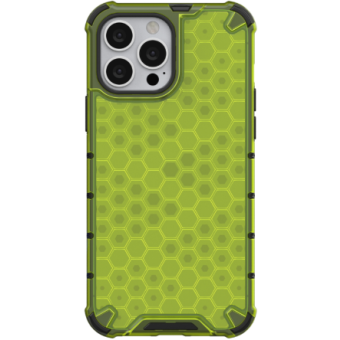 Odolné puzdro na Apple iPhone 13 Pro Max Honeycomb Armor zelené