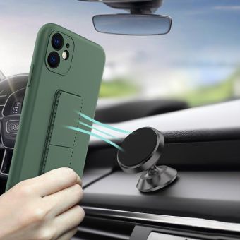 Silikónové puzdro na Apple iPhone 13 Pro Max Wozinsky Kickstand zelené