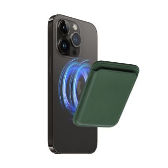 Magnetická peňaženka na Apple iPhone Leather Mag Wallet zelená