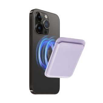 Magnetická peňaženka na Apple iPhone Leather Mag Wallet levanduľová