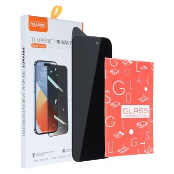 6D Pro Veason Privacy Glass  - for Iphone 15 Plus black