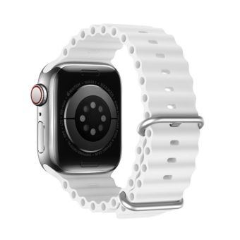 Remienok Dux Ducis Ocean Wave Apple Watch 4/5/6/7/8/9/SE/10 40/41/42mm biely