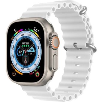 Remienok Dux Ducis Ocean Wave Apple Watch 4/5/6/7/8/9/SE/10 40/41/42mm biely