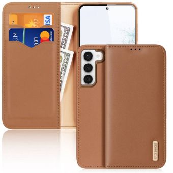 Obal Dux Ducis Hivo Book Samsung Galaxy S23 5G S911 hnedý (ochrana proti čítaniu RFID čipov)