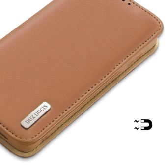 Obal Dux Ducis Hivo Book Samsung Galaxy S23 5G S911 hnedý (ochrana proti čítaniu RFID čipov)