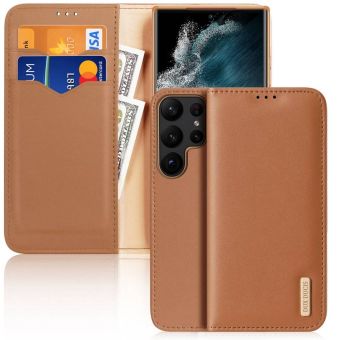 Obal Dux Ducis Hivo Book Samsung S23 Ultra 5G S918 hnedý (ochrana proti čítaniu RFID čipov)