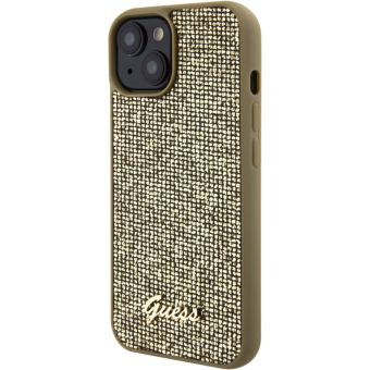 Guess PU Square Mirror Script Logo Apple iPhone 15 GUHCP15SPMSDGSD Gold