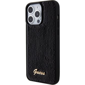 Guess Sequin Script Logo Apple iPhone 15 Pro GUHCP15LPSFDGSK Black