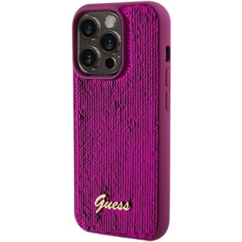 Guess Sequin Script Logo Apple iPhone 15 GUHCP15SPSFDGSF Magenta
