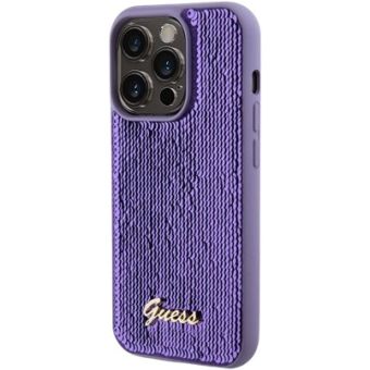 Guess Sequin Script Logo Apple iPhone 14 Pro GUHCP14LPSFDGSU Purple