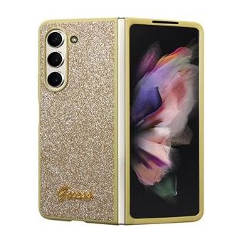 Guess PC/TPU Glitter Flakes Metal Logo Samsung Galaxy Z Fold5 5G F946 GUHCZFD5HGGSHD Gold