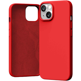 Silikónové puzdro na Apple iPhone 15 Mercury Silicone červené