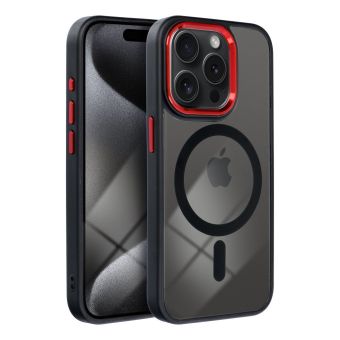 COLOR EDGE MAG COVER MagSafe Apple iPhone 15 black red