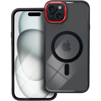 COLOR EDGE MAG COVER MagSafe Apple iPhone 15 black red
