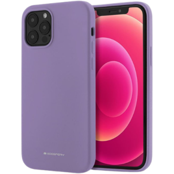 Silikónové puzdro na Apple iPhone 15 Pro Mercury Silicone fialové
