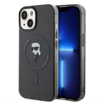 Obal Karl Lagerfeld IML Ikonik MagSafe Apple iPhone 15 KLHMP15SHFCKNOK čierny