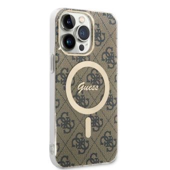 Guess IML 4G MagSafe Apple iPhone 15 Pro Max GUHMP15XH4STW Brown