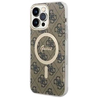 Guess IML 4G MagSafe Apple iPhone 15 Pro Max GUHMP15XH4STW Brown