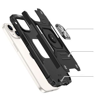 Odolné puzdro na Oppo A98 5G Ring Armor Rugged modré