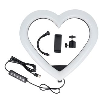 LED Ring Lampa RGB Heart Stream JM33-13, 13", s držiakom na telefón a statívom