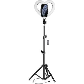 LED Ring Lampa RGB Heart Stream JM33-13, 13", s držiakom na telefón a statívom