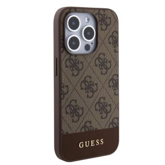 Guess PU 4G Stripe MagSafe Apple iPhone 15 Pro Max GUHMP15XG4GLBR Brown