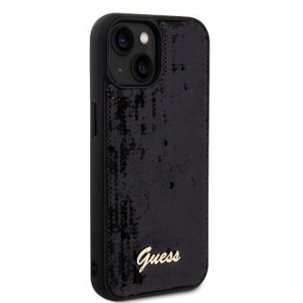 Guess Sequin Script Logo Apple iPhone 15 Plus GUHCP15MPSFDGSK Black