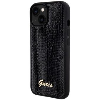 Guess Sequin Script Logo Apple iPhone 15 Plus GUHCP15MPSFDGSK Black
