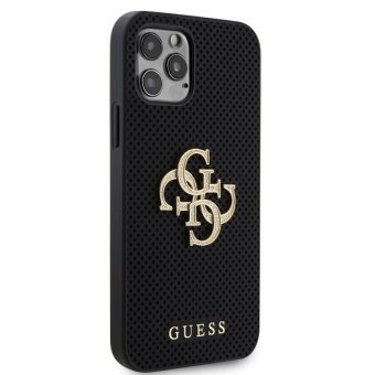 Guess PU Perforated 4G Glitter Metal Logo Apple iPhone 12/12 Pro GUHCP12MPSP4LGK Black