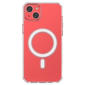 Silikónové puzdro na Apple iPhone 15 Plus Clear Magnetic MagSafe transparentné