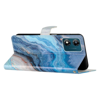 Diárové puzdro na Motorola Moto E13 Marble Book modré
