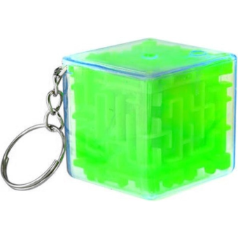 Prívesok na kľúče, kocka labyrint zelená