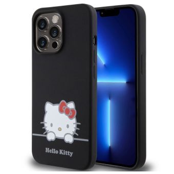 Obal Hello Kitty Liquid Silicone Daydreaming Logo Apple iPhone 13 Pro HKHCP13LSKCDKK čierny