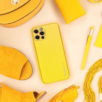 Plastové puzdro na Samsung Galaxy A25 5G A256 Leather žlté