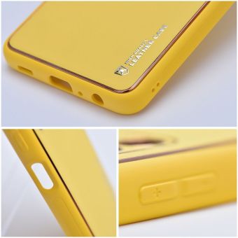 Plastové puzdro na Samsung Galaxy A15 5G A156 Leather žlté