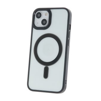Silikónové puzdro na Apple iPhone 14 Pro Max Satin Clear Mag čierne