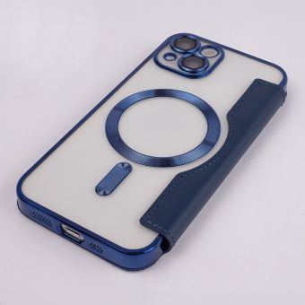 Diárové puzdro na Apple iPhone 14 Plus Smart Chrome Mag modré