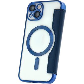 Diárové puzdro na Apple iPhone 15 Plus Smart Chrome Mag modré